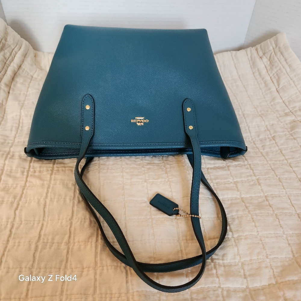 COACH Blue Leather  Bag - Picture 7 of 8